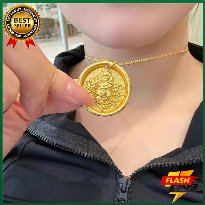 Yellow God of Wealth 18K Gold Pendant Amulet Pendant Complete the prayer ceremony for you alone to attract wealth, happiness, health and wealth