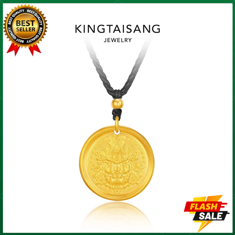 Yellow God of Wealth 18K Gold Pendant Amulet Pendant Complete the prayer ceremony for you alone to attract wealth, happiness, health and wealth