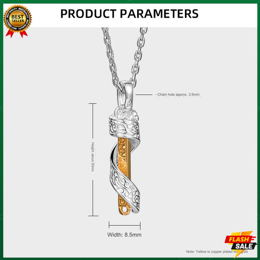 Tang grass pendant necklace men and women's light luxury clavicle chain pendant new style trendy men's all-match trendy brand personality S925 silver 18K gold pendant amulet pendant separate opening ceremony