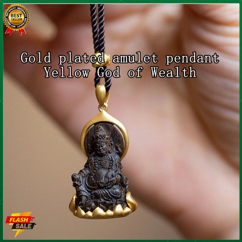Mini 18K gold material, portable Guanyin ancient retro new Chinese style simple meaning of peace and safety retro necklace amulet pendant to attract wealth and send children Guanyin wealth