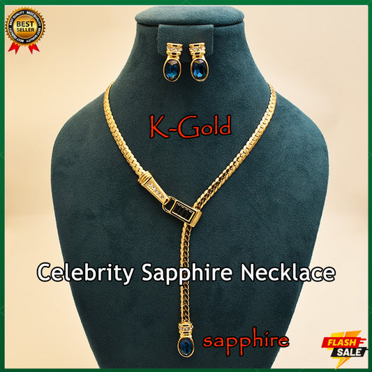 Medieval Vintage simple snake bone Y-shaped glass necklace vintage copper plated clavicle chain t sapphire necklace ladies necklace