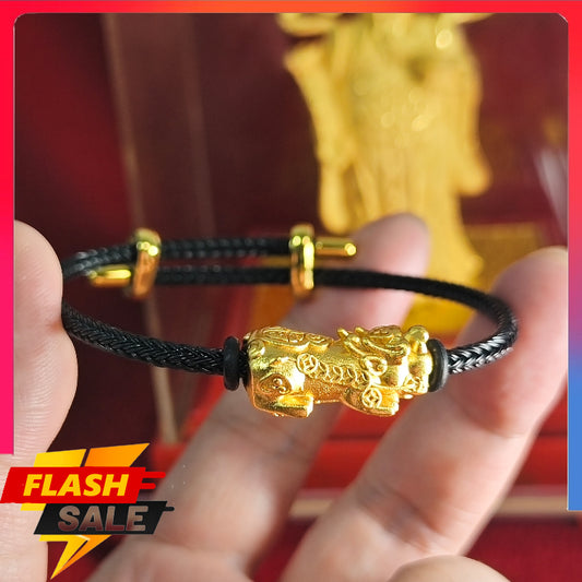 18k-gold Pixiu bracelet Lucky bracelet Complete the prayer ceremony alone. Fortune bracelet Amulet bracelet