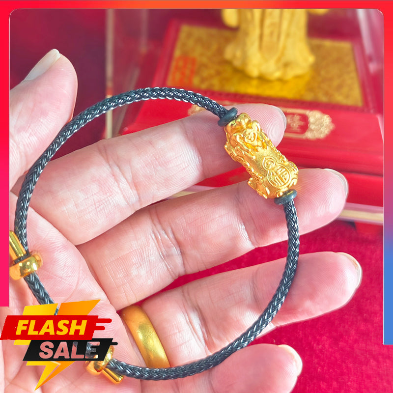 18k-gold Pixiu bracelet Lucky bracelet Complete the prayer ceremony alone. Fortune bracelet Amulet bracelet