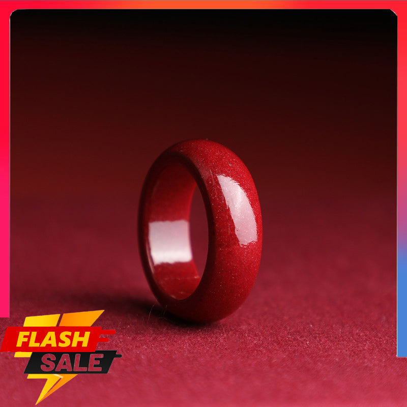 🥇Natural cinnabar ring, 99% cinnabar content, improves health, brings wealth, wards off evil spirits